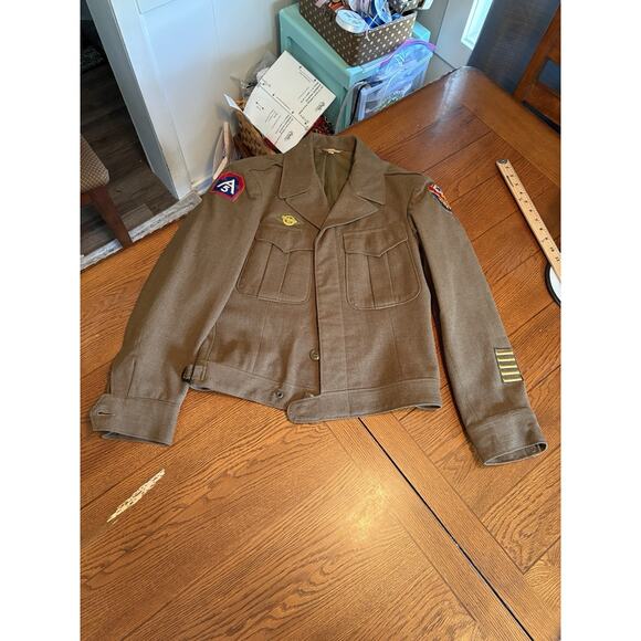 WW2 Military 5th US Army European Theater Operations Patch Ike Jacket Size 36R - Picture 7 of 16